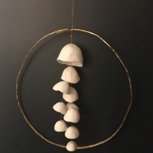 Mobile Méduses cercle doré GM