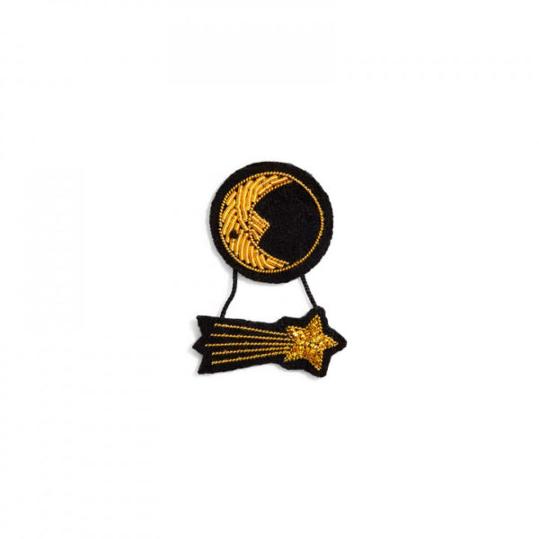 Broche Lune + Etoile filante