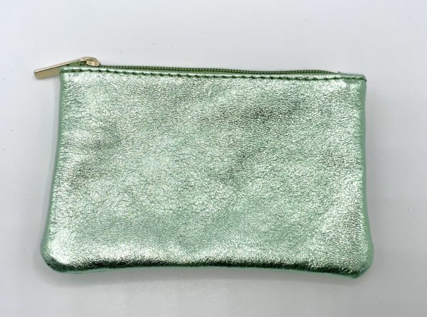 Pochette cuir Menthe