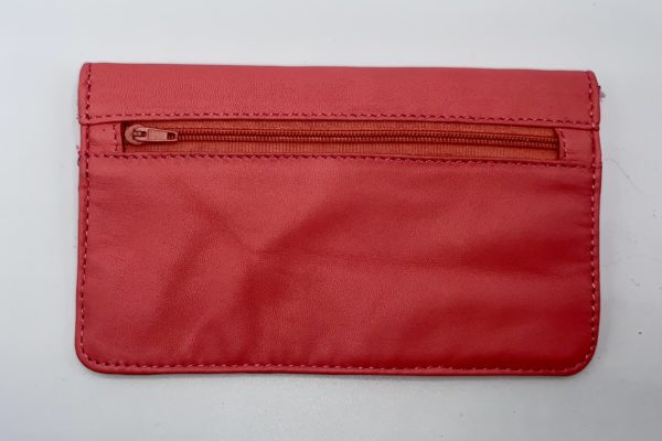 Porte monnaie cuir Corail – Image 2