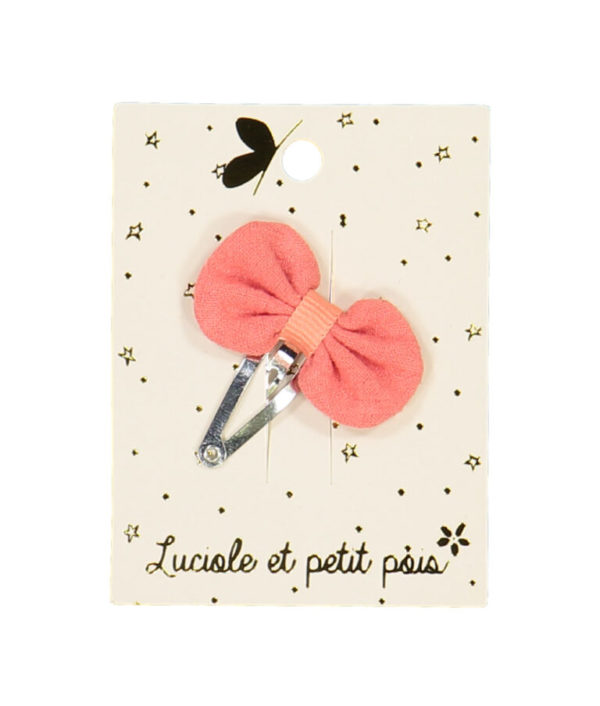 Barrette mini pétale – Corail