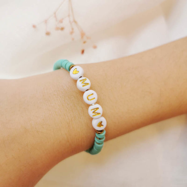 Bracelet Mum Bleu Pastel