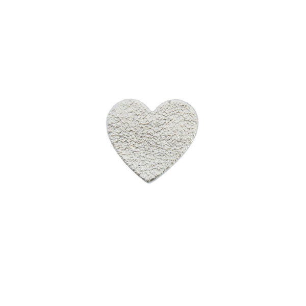 Broche Cœur cuir Argenté