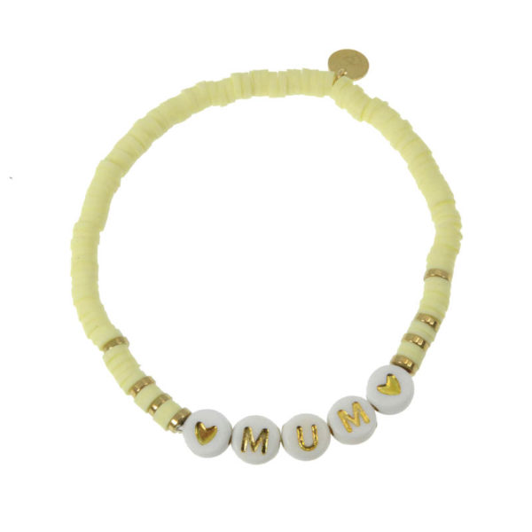 Bracelet Mum Jaune Pastel