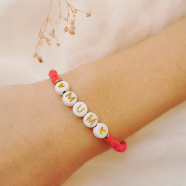Bracelet Mum Corail fluo