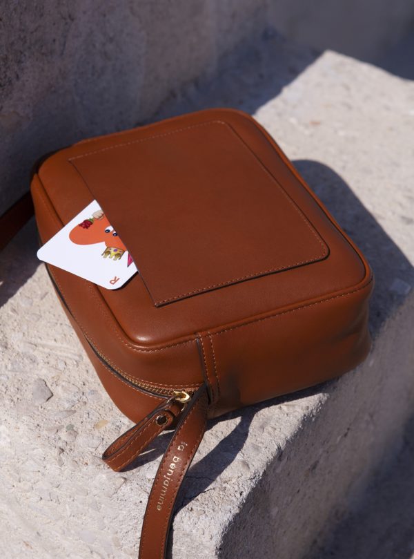 Bandoulière cuir cognac – Image 2