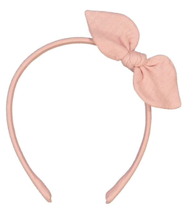 Serre-têtes noeud – Double glaze rose poudré