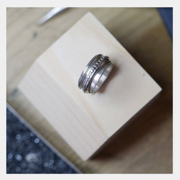Bague argent 925 anneaux libre