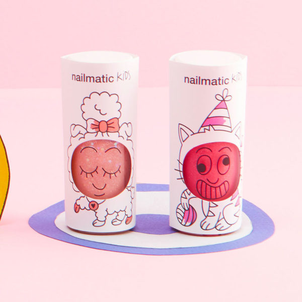 Vernis enfant base eau - Peachy – pêche pailleté – Image 2