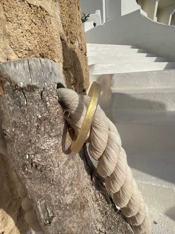 Bracelet en acétate doré pailleté – Image 2