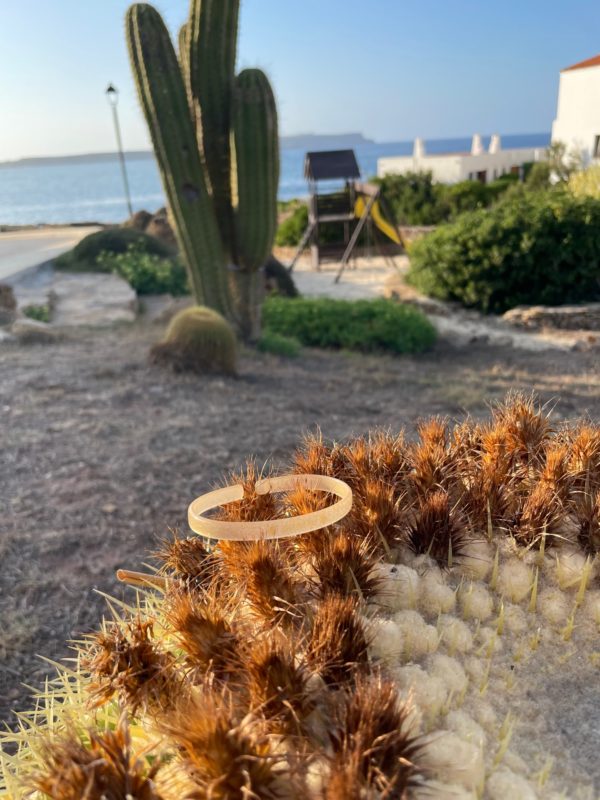 Bracelet en acétate doré pailleté