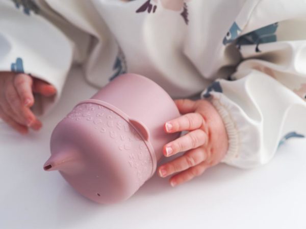 Gobelet + Bec anti fuite + mini paille - Dusty rose