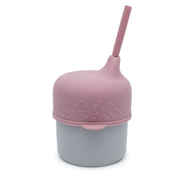 Gobelet + Bec anti fuite + mini paille - Dusty rose – Image 3