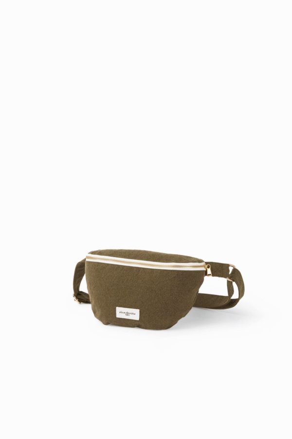 CUSTINE LE SAC BANANE Coton recyclé kaki
