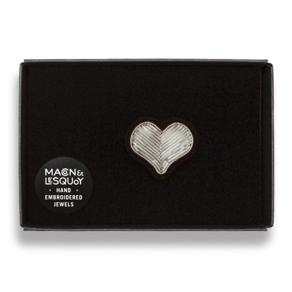 Broche Coeur Argenté