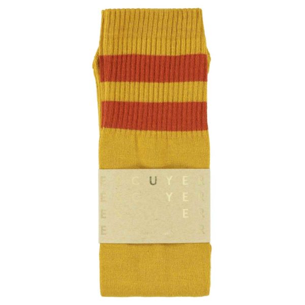 Chaussettes Tube Unisexe - Moutarde / Orange – Image 2