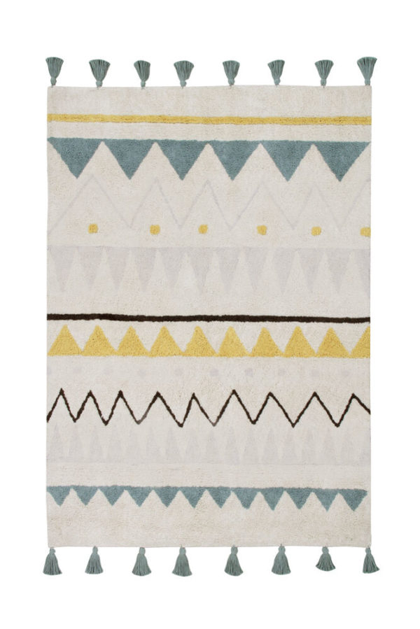 Tapis Lavable Azteca Natural Vintage Blue M LORENA CANALS – Image 8