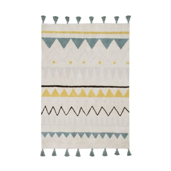 Tapis Lavable Azteca Natural Vintage Blue M LORENA CANALS – Image 7