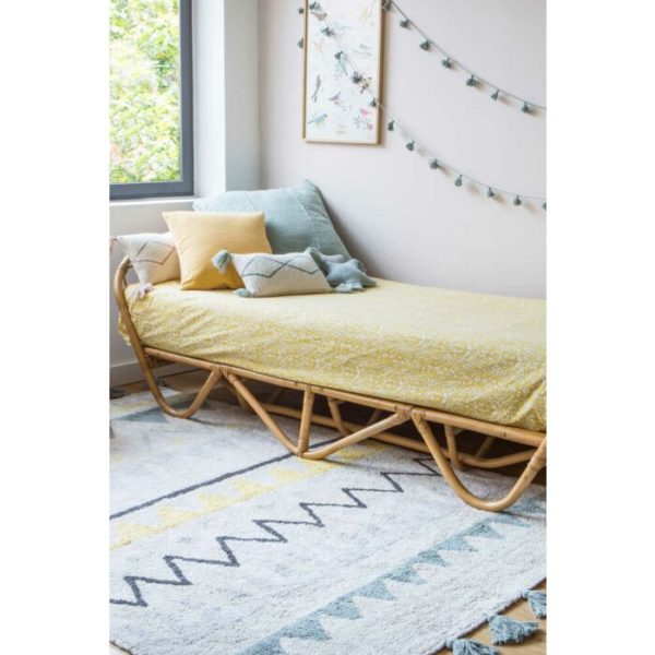Tapis Lavable Azteca Natural Vintage Blue M LORENA CANALS