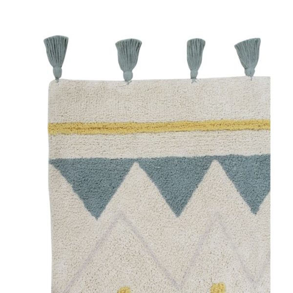 Tapis Lavable Azteca Natural Vintage Blue M LORENA CANALS – Image 6
