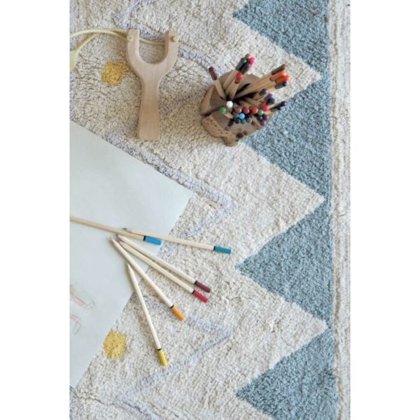 Tapis Lavable Azteca Natural Vintage Blue M LORENA CANALS – Image 3