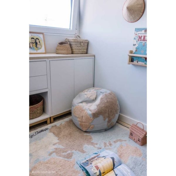 Pouf World Map LORENA CANALS – Image 3