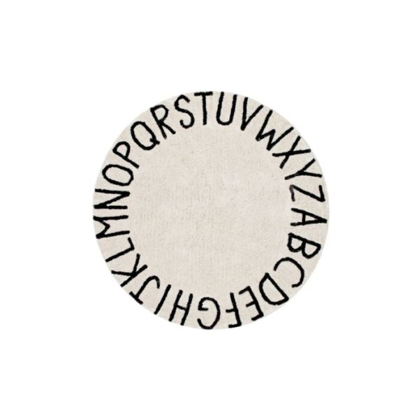 Tapis Lavable Round ABC Natural -Black LORENA CANALS – Image 8