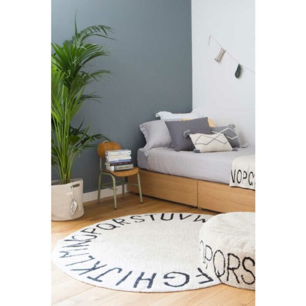 Tapis Lavable Round ABC Natural -Black LORENA CANALS – Image 4