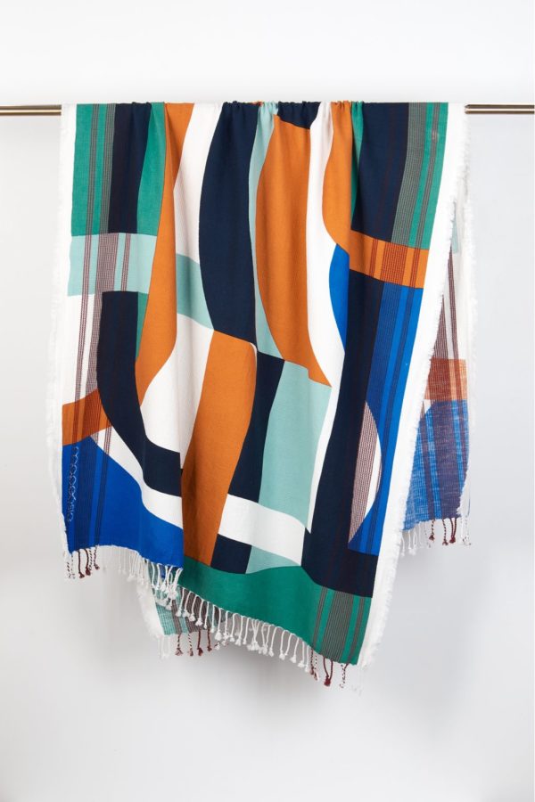 DRAP DE PLAGE SUPERSONIC BLEU MAPOESIE – Image 2