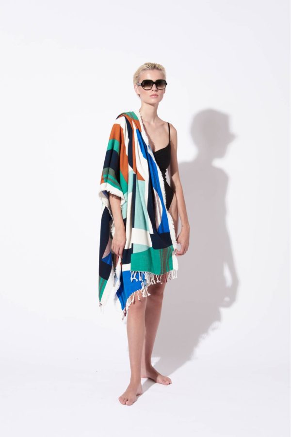 DRAP DE PLAGE SUPERSONIC BLEU MAPOESIE