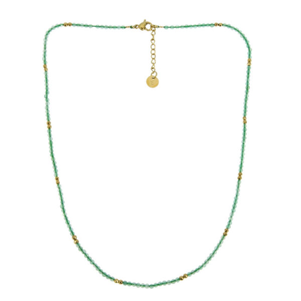 Collier Vinia Les Cleias pierres fines Vert clair