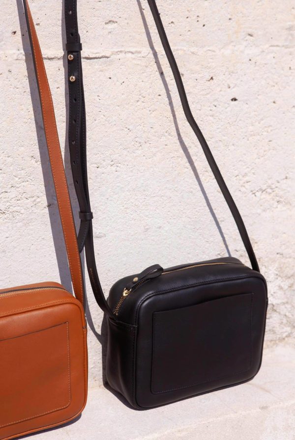 Sac Bandoulière Cuir noir LA BENJAMINE