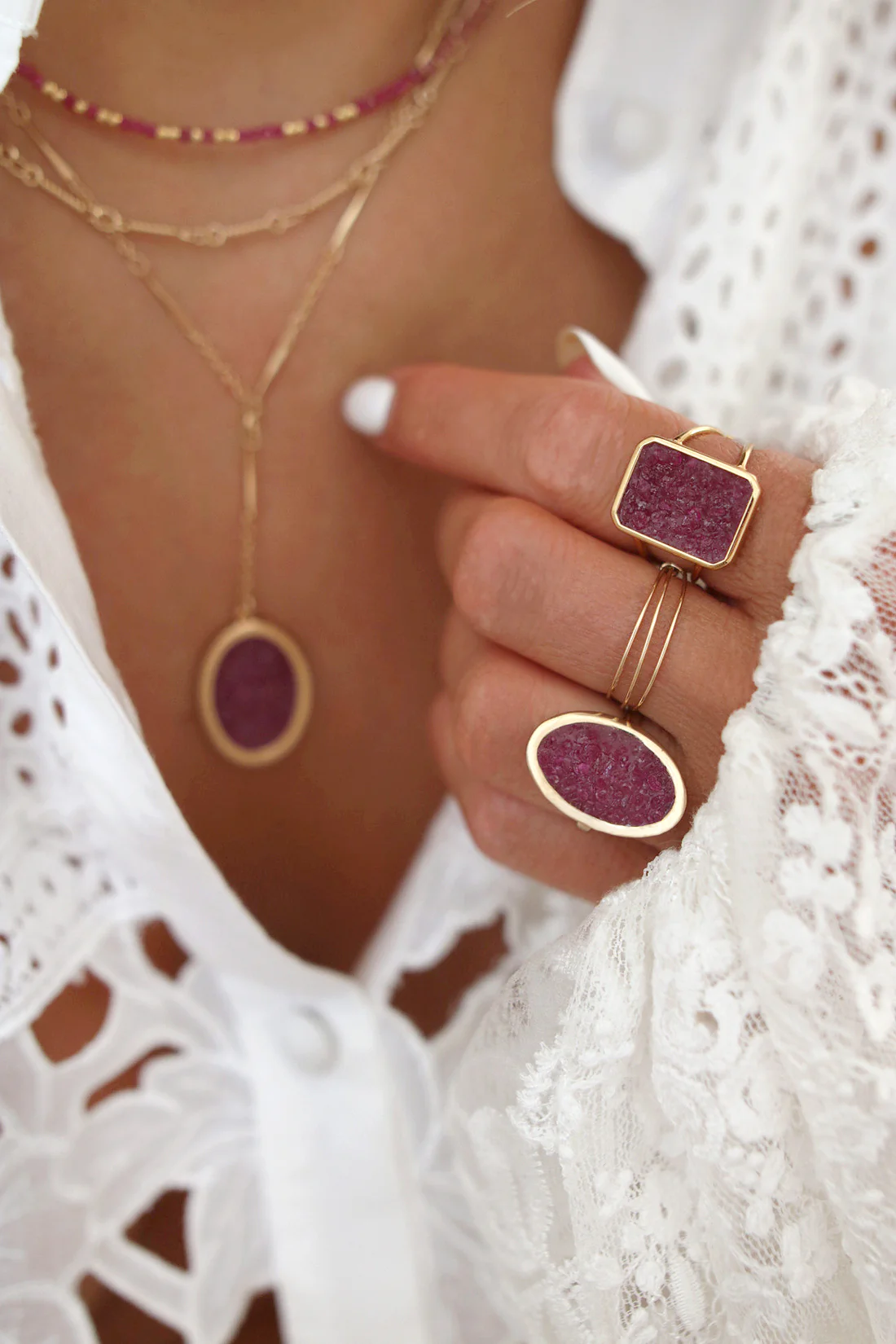 BAGUE VITORIA - RUBIS - LEO SEDIM – Image 2