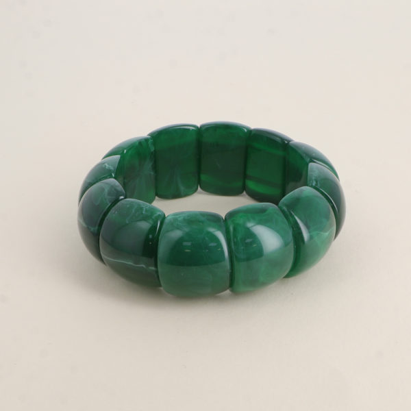 bracelet élastique en acétate vert BOHM