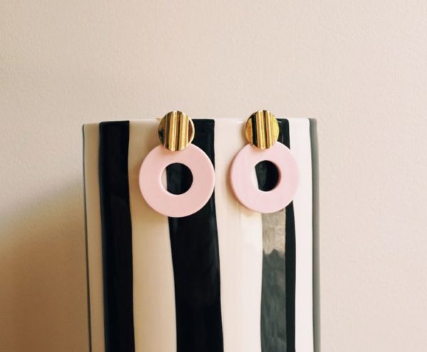 Boucles d'oreilles baby pink Chic Alors