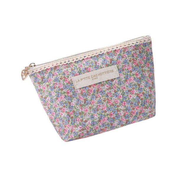 pochette dentelle motifs floraux colorés LA P'TITE CACHOTIERE