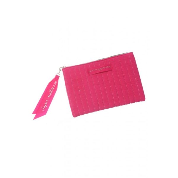 trousse en tissu super maîtresse rose LA P'TITE CACHOTIERE