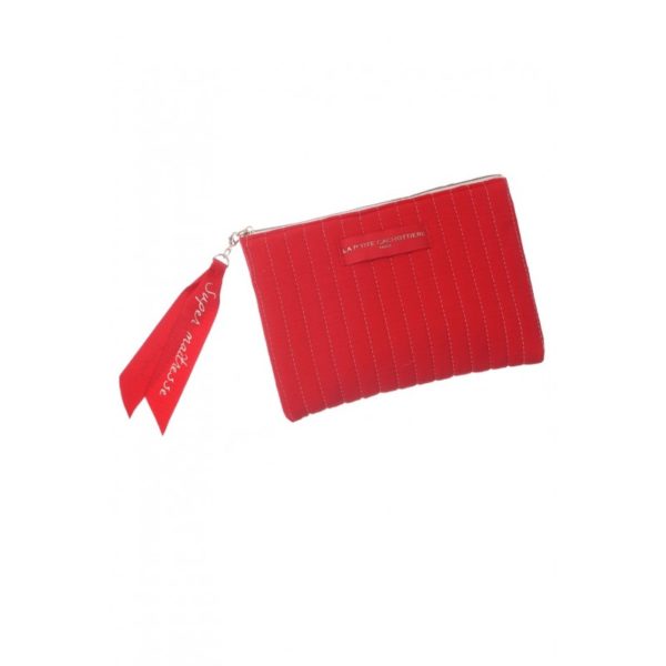 trousse en tissu super maîtresse rouge LA P'TITE CACHOTIERE