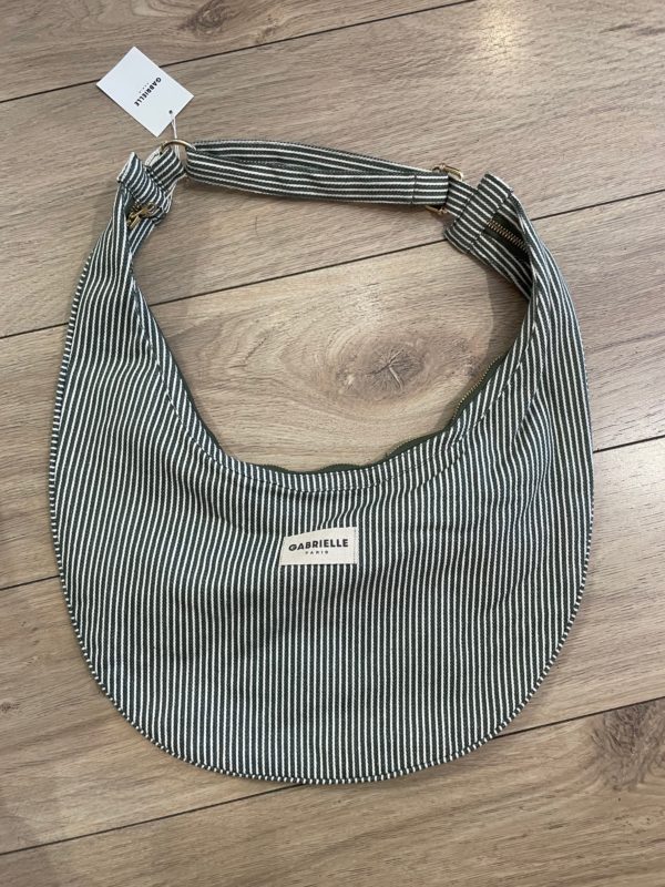Sac demi lune rayures quartz GABRIELLE PARIS