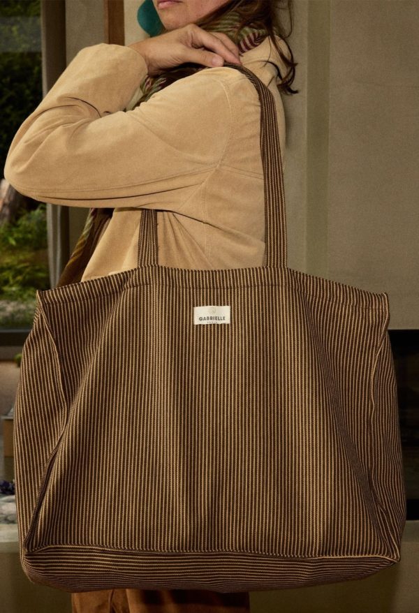 SAC WEEK-END rayures café GABRIELLE PARIS