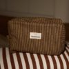 Trousse de toilette rayures café GABRIELLE PARIS