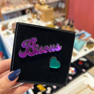 Pin's double Bisous coeur ATELIER TROMBONE