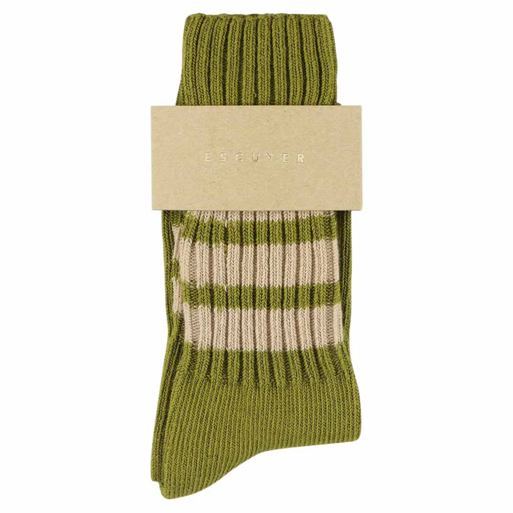 Chaussettes - Khaki Pink ESCUYER