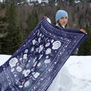 Foulard Balkans Bleu orage MARADJI