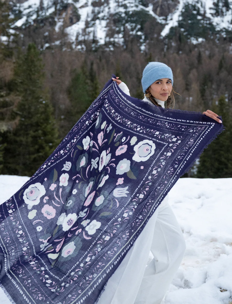 Foulard Balkans Bleu orage MARADJI