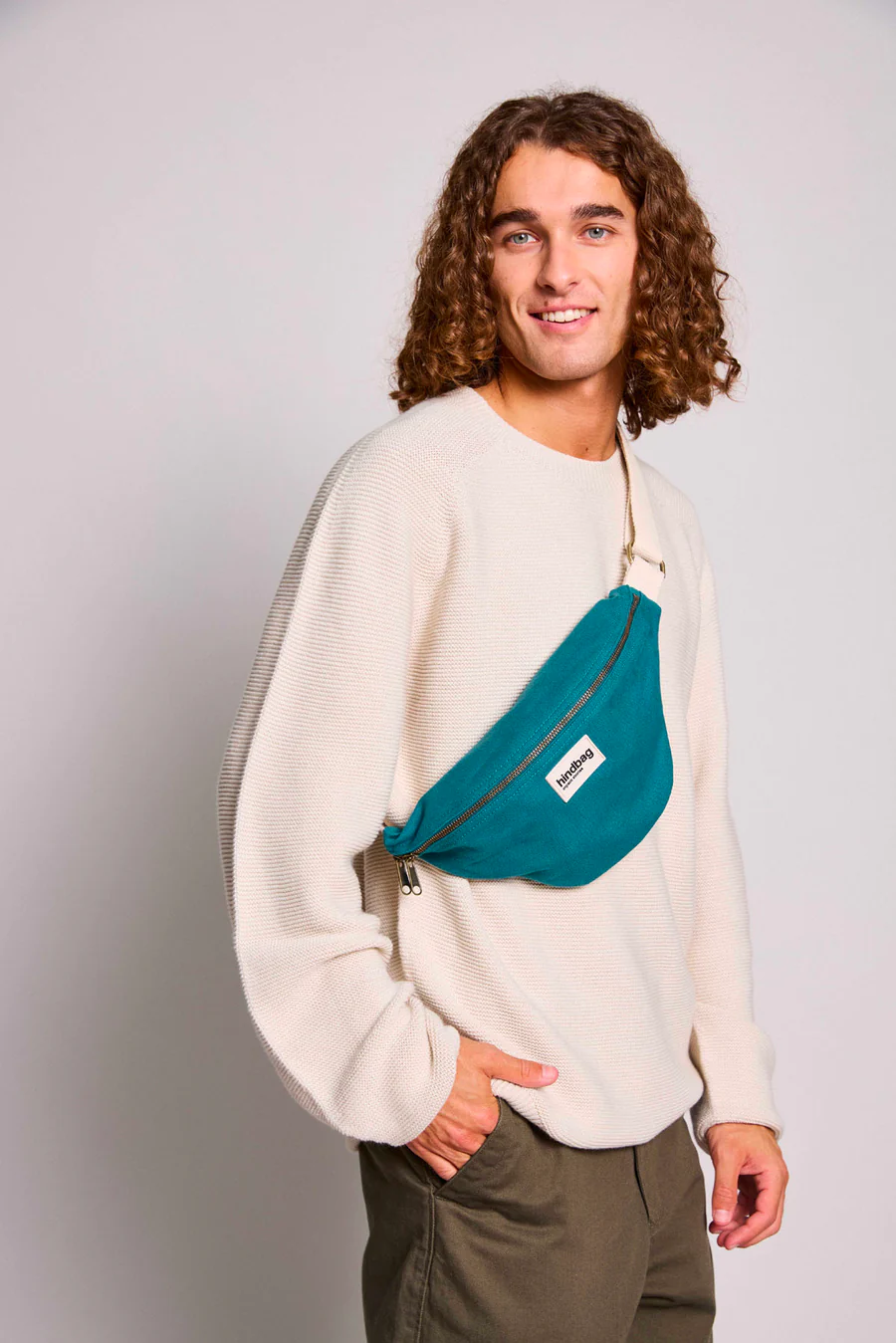 Sac banane Olivia bleu paon HINDBAG