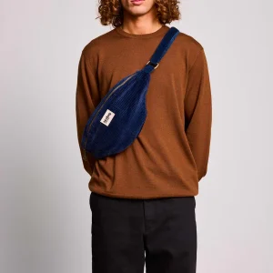 Sac banane Olivia velours marine HINDBAG