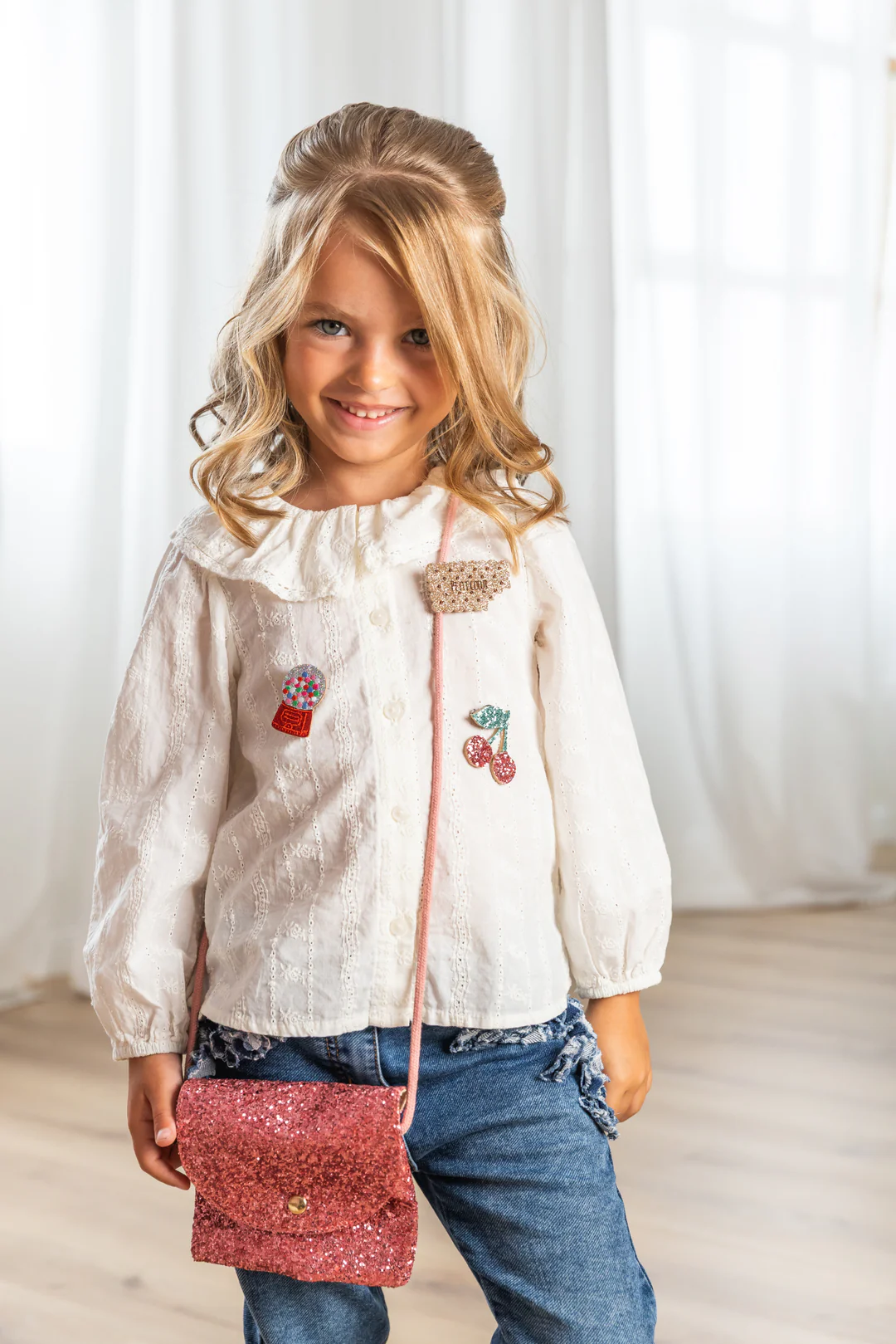 Broche cerise LUCIOLE ET PETIT POIS