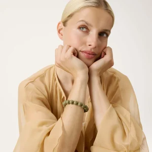 Mini Beads Flex Bracelet light olive VANESSA BARONI