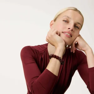 Stone Flex Bracelet bordeaux marble VANESSA BARONI